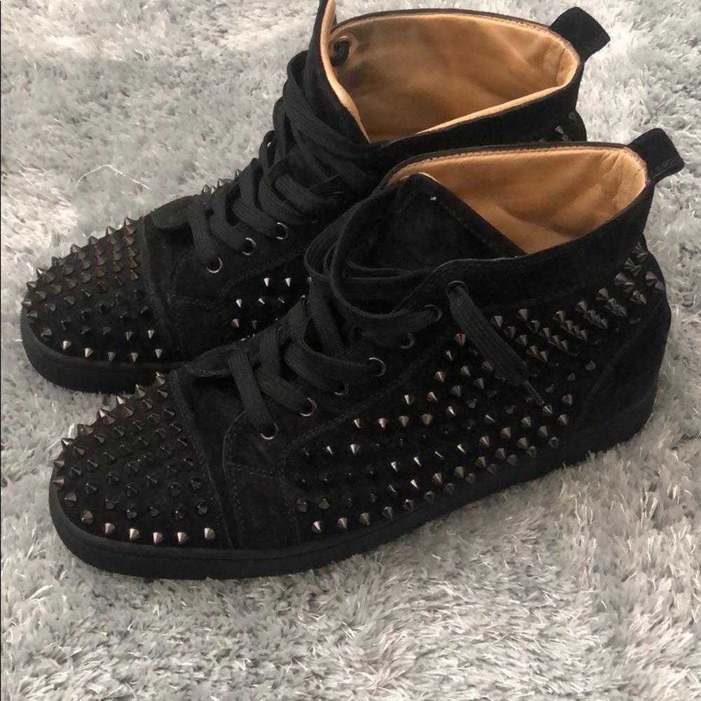 Christian Louboutin Louis Spike black suede 42.5